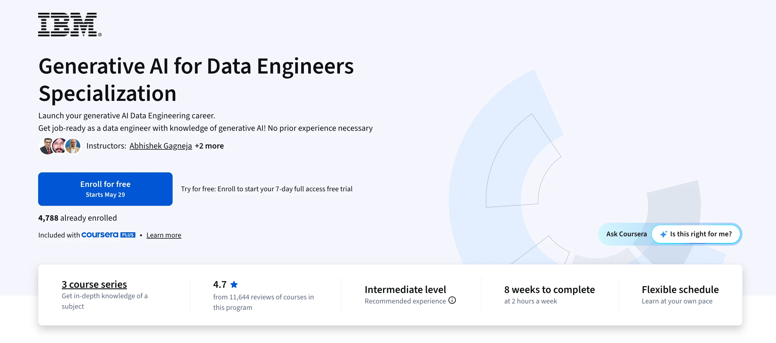 Generative AI for Data Engineers Specialization screenshot